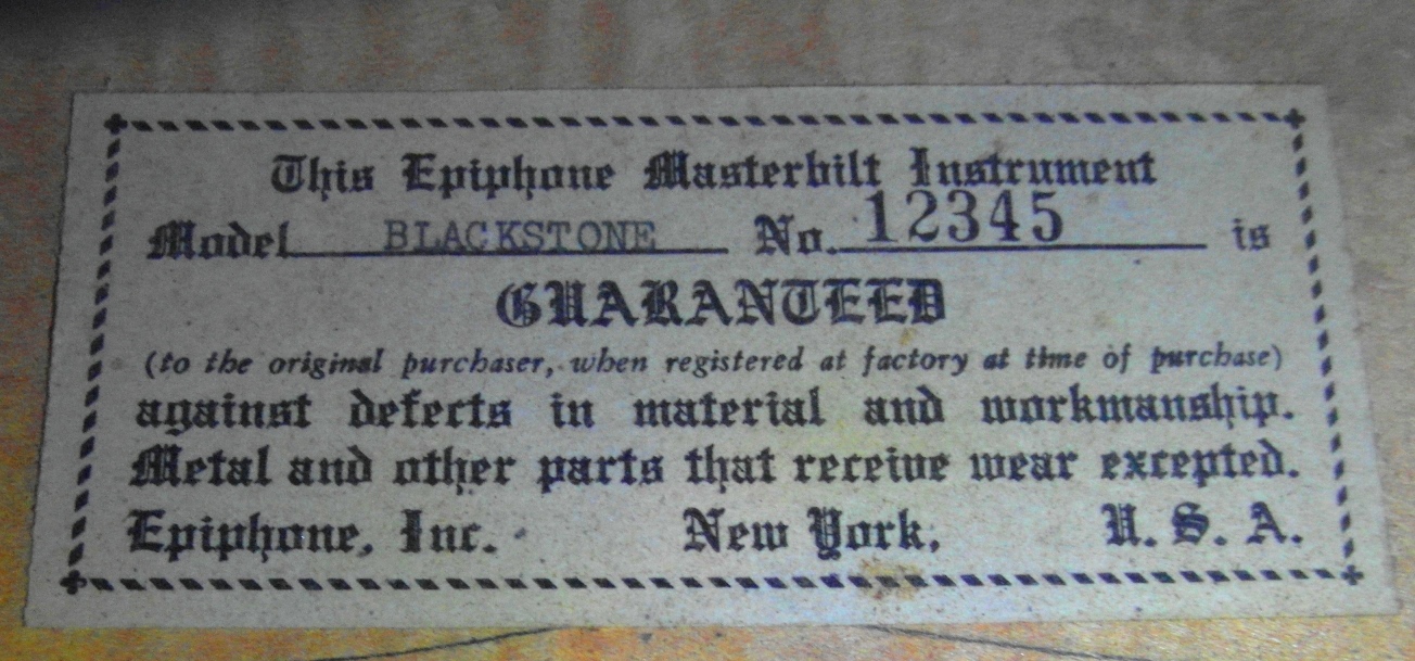 Blackstone 12345 label