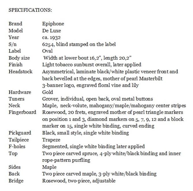 DeLuxe6254 specs