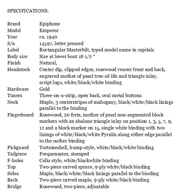 emperor 14597 specs